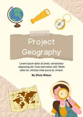 geography project cover page