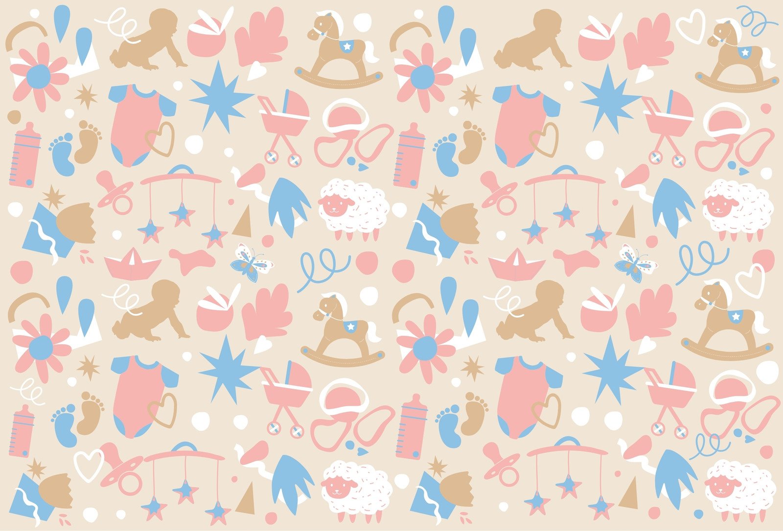 Baby Buggy Baby Shower Wrapping Paper