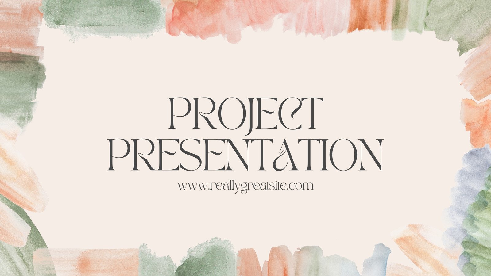 Beige Watercolor Project Presentation