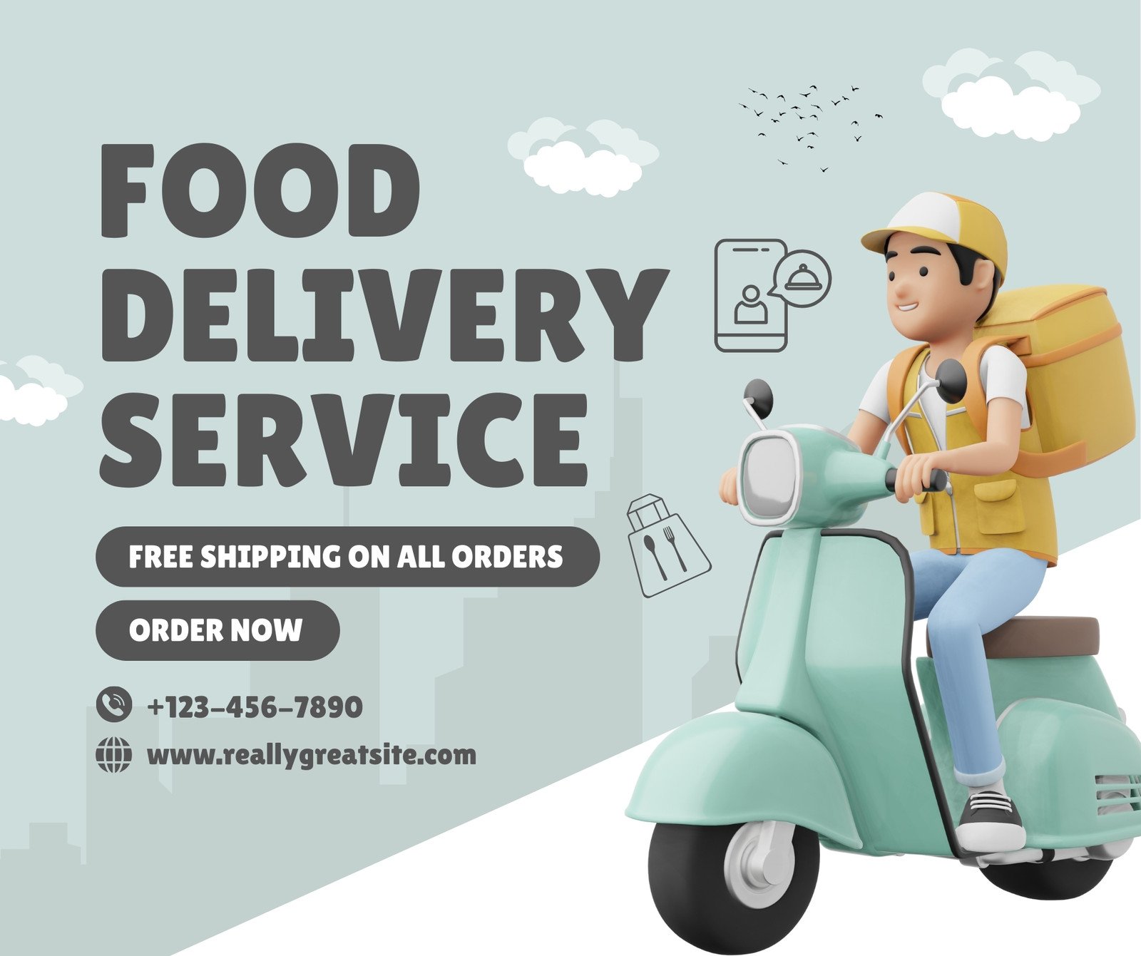 Free Shipping And Delivery Service Facebook Cover Design – GraphicsFamily