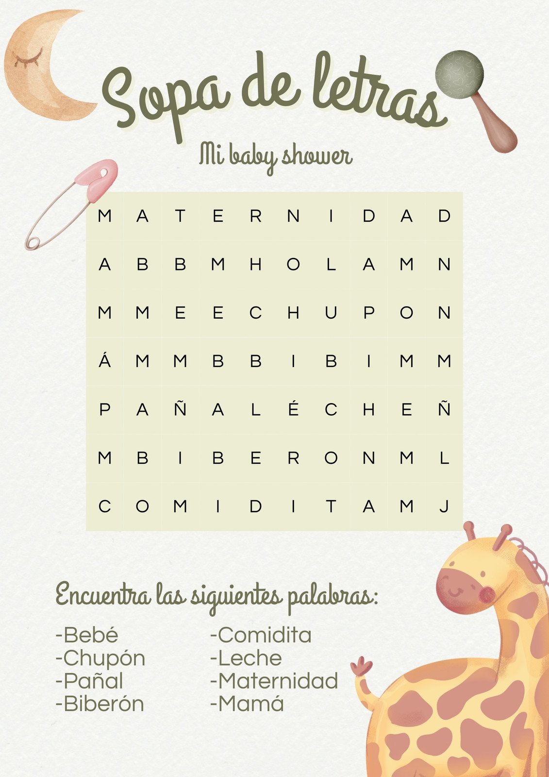 Plantillas baby shower - Gratis y editables - Canva