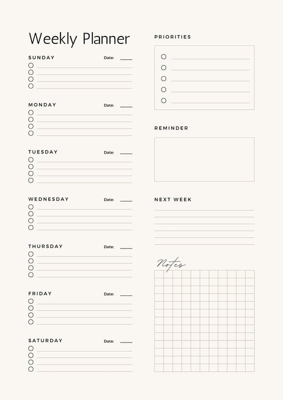Free, printable planner templates to customize | Canva