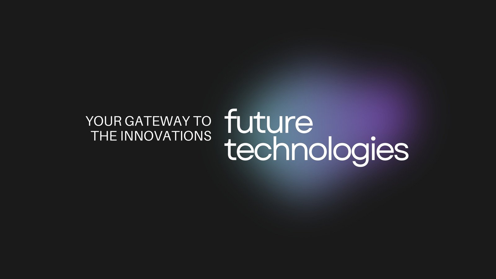 Black Gradient Minimalistic Future Technology YouTube Banner