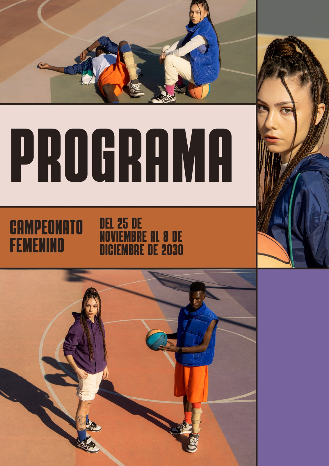 Programa Campeonato Deporte Femenino Fotográfico Colorido