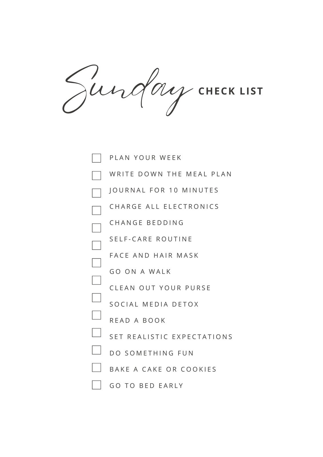 Printable: Travel Packing Checklist Balck and white / Brown and