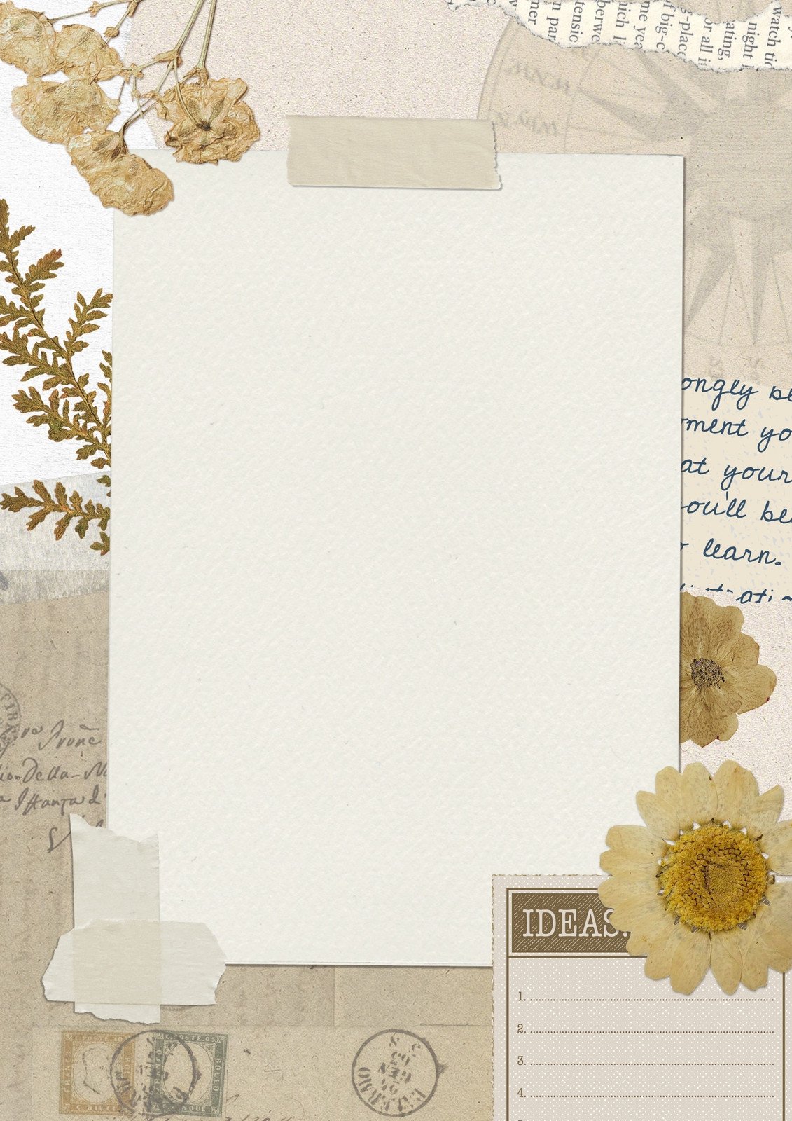 Premium AI Image  Aesthetic Vintage Blank Scrapbook Journal Note iPhone  Wallpaper Transform Your Phone's Background w