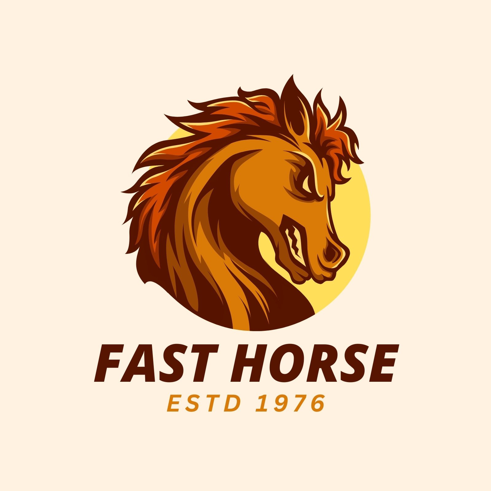 Abstract Horse Head Logo