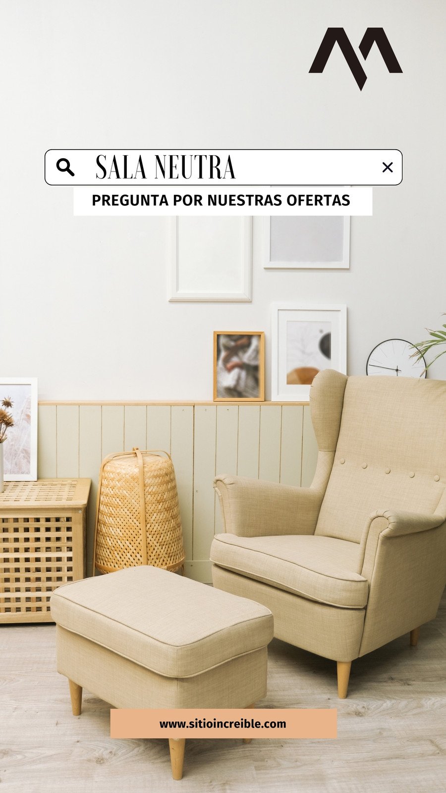 Diseña un flyer de venta Muebles con plantillas editables