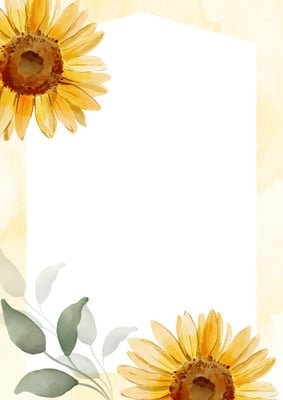 Free and customizable sunflower templates