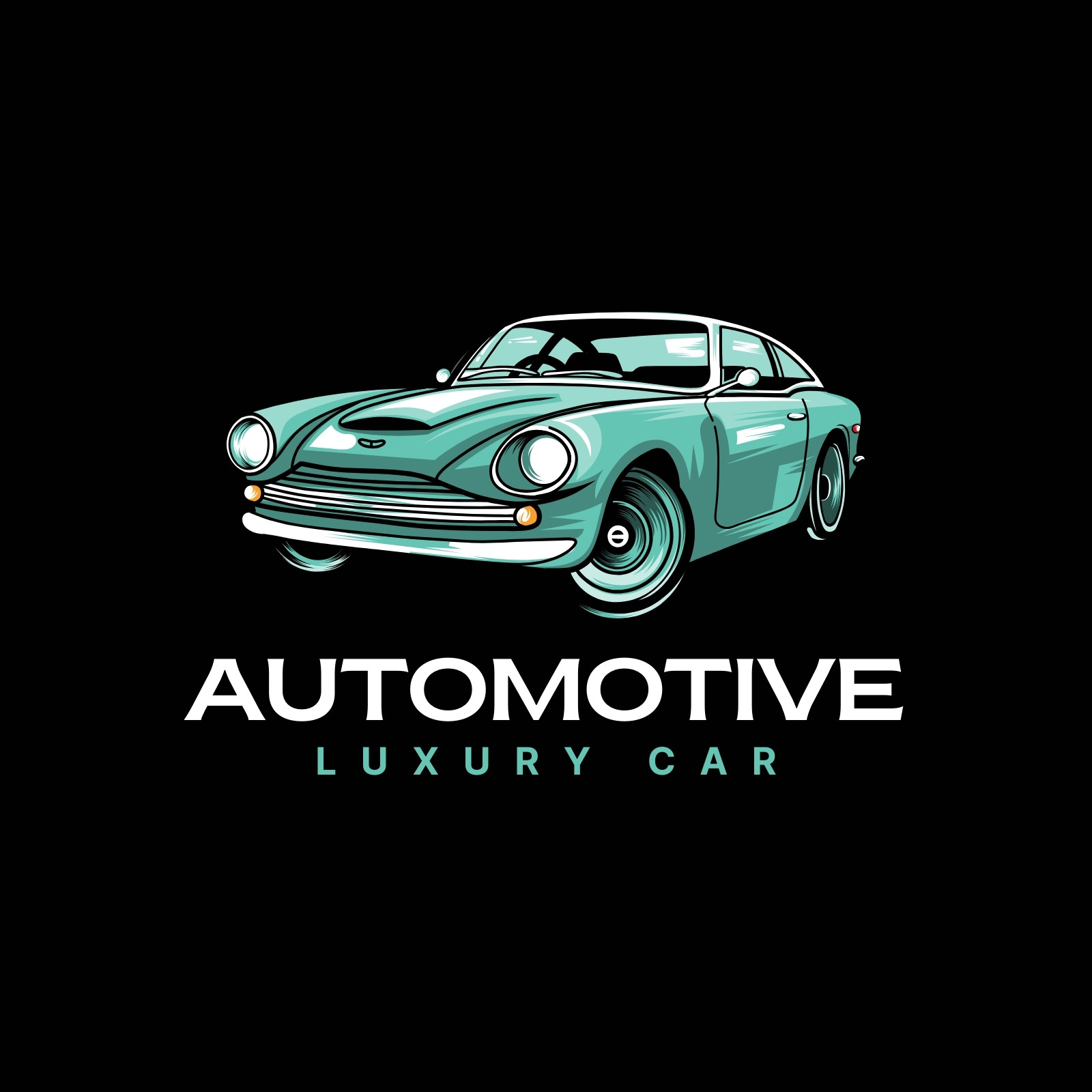 Green Abstract Illustrative Automotive Car Logo