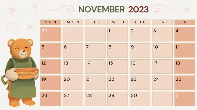 Page 2 - Customize 62+ Cartoon Calendars Templates Online - Canva