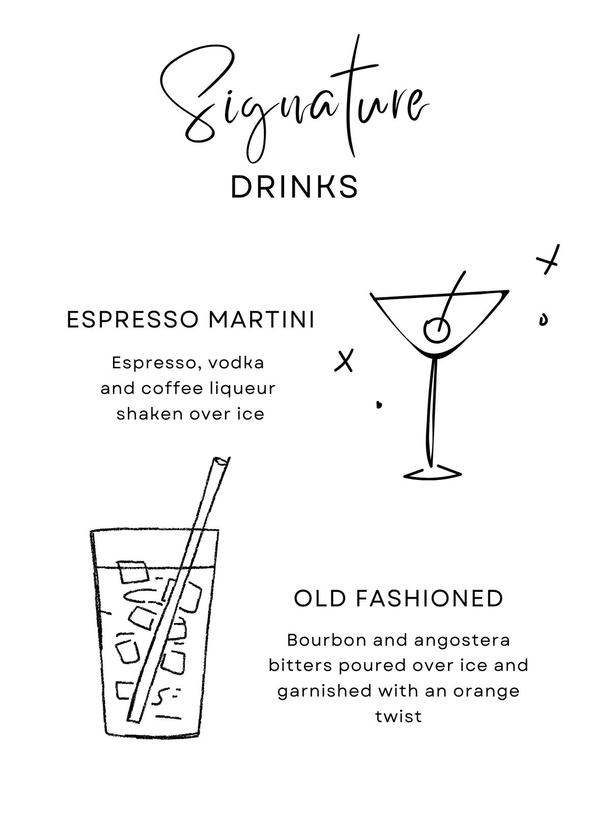 Martini drink poster