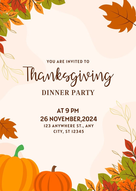 Free and customizable thanksgiving templates