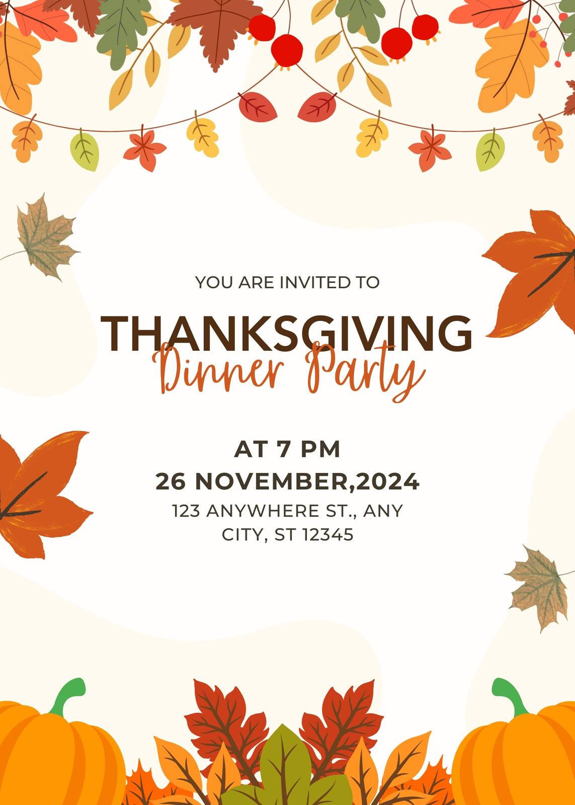 Free and customizable thanksgiving templates