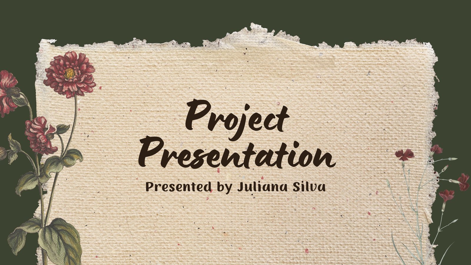 Green Beige Vintage Scrapbook Project Presentation