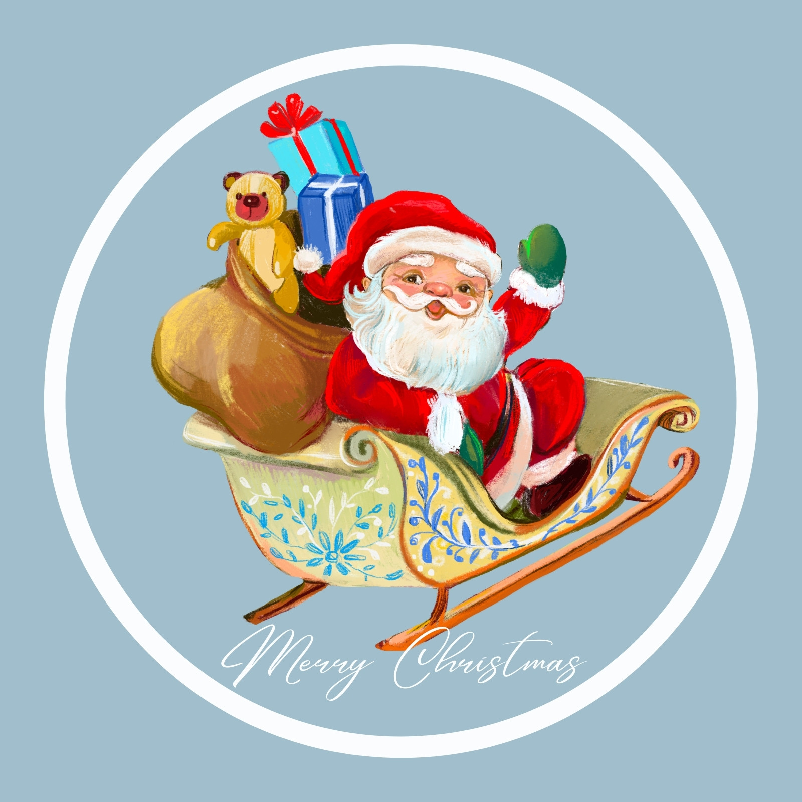  CURRENT Retro Santa Christmas Stickers - 40 Stickers