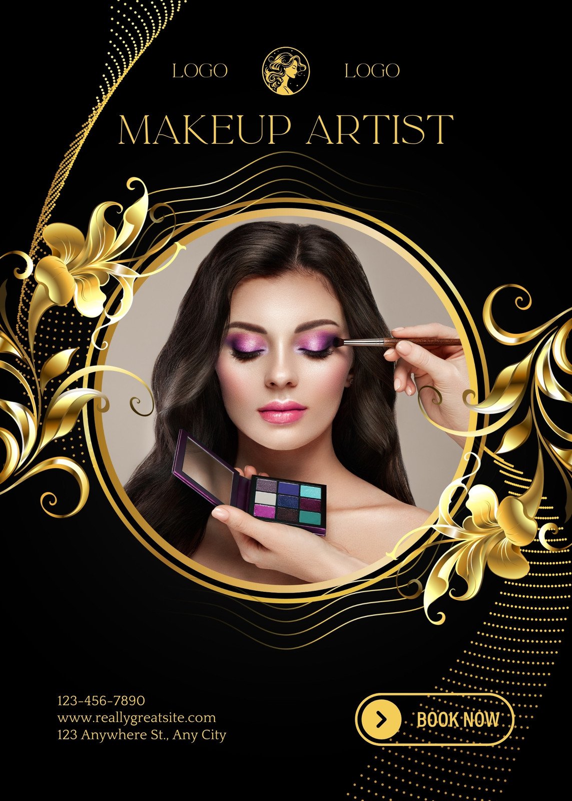 Makeup Banner Design, Makeup Offer Poster