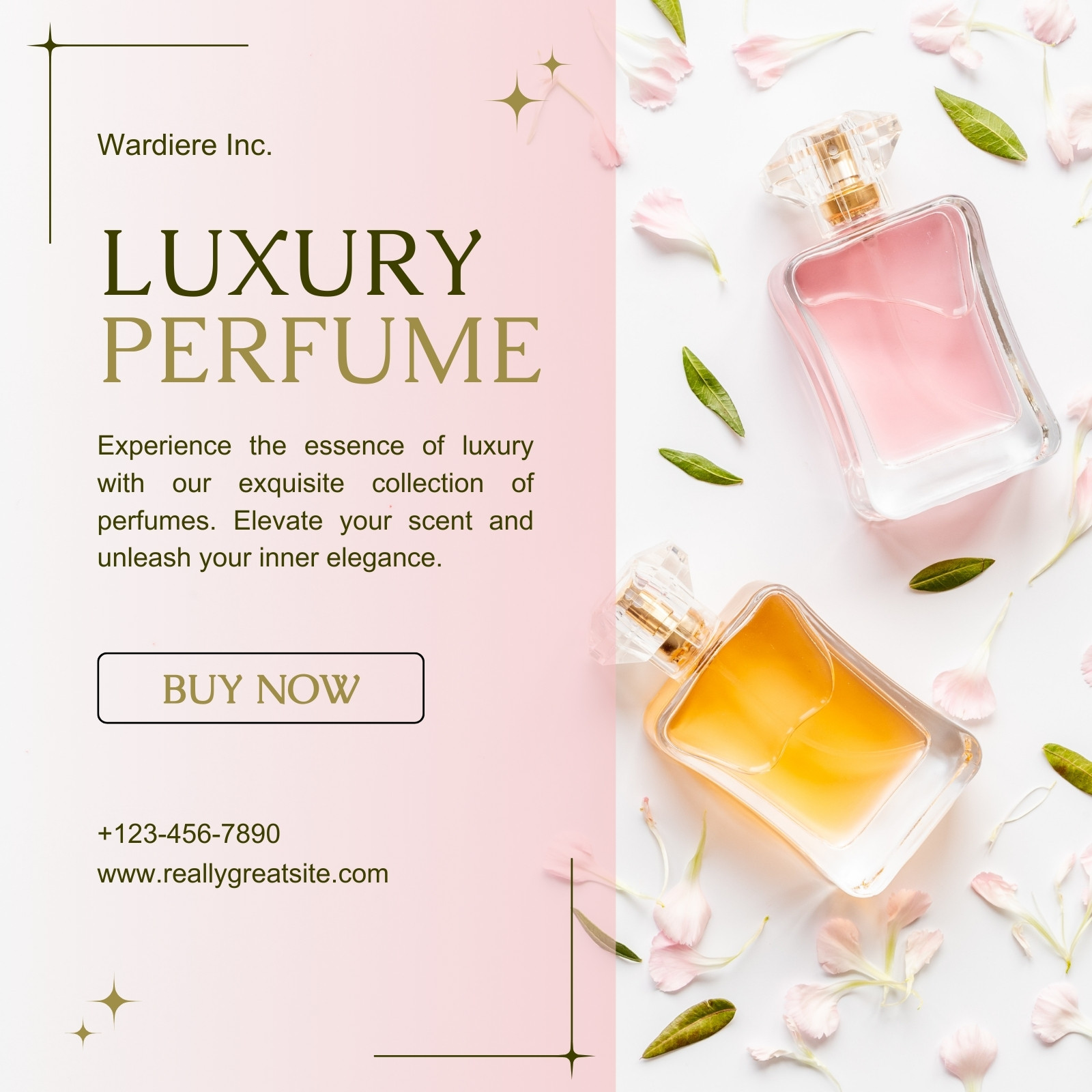 Free and customizable perfume templates