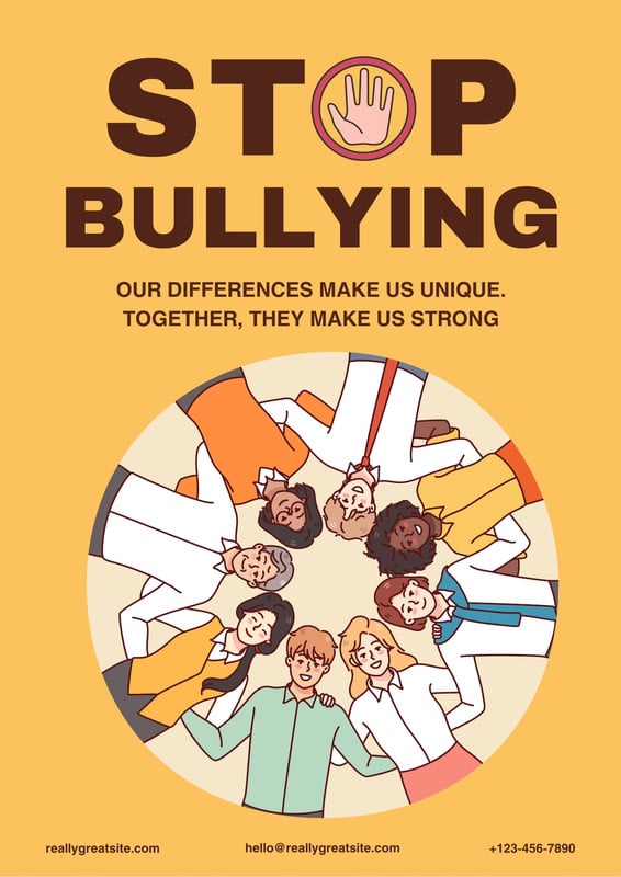 Free, printable anti-bullying campaign poster templates | Canva