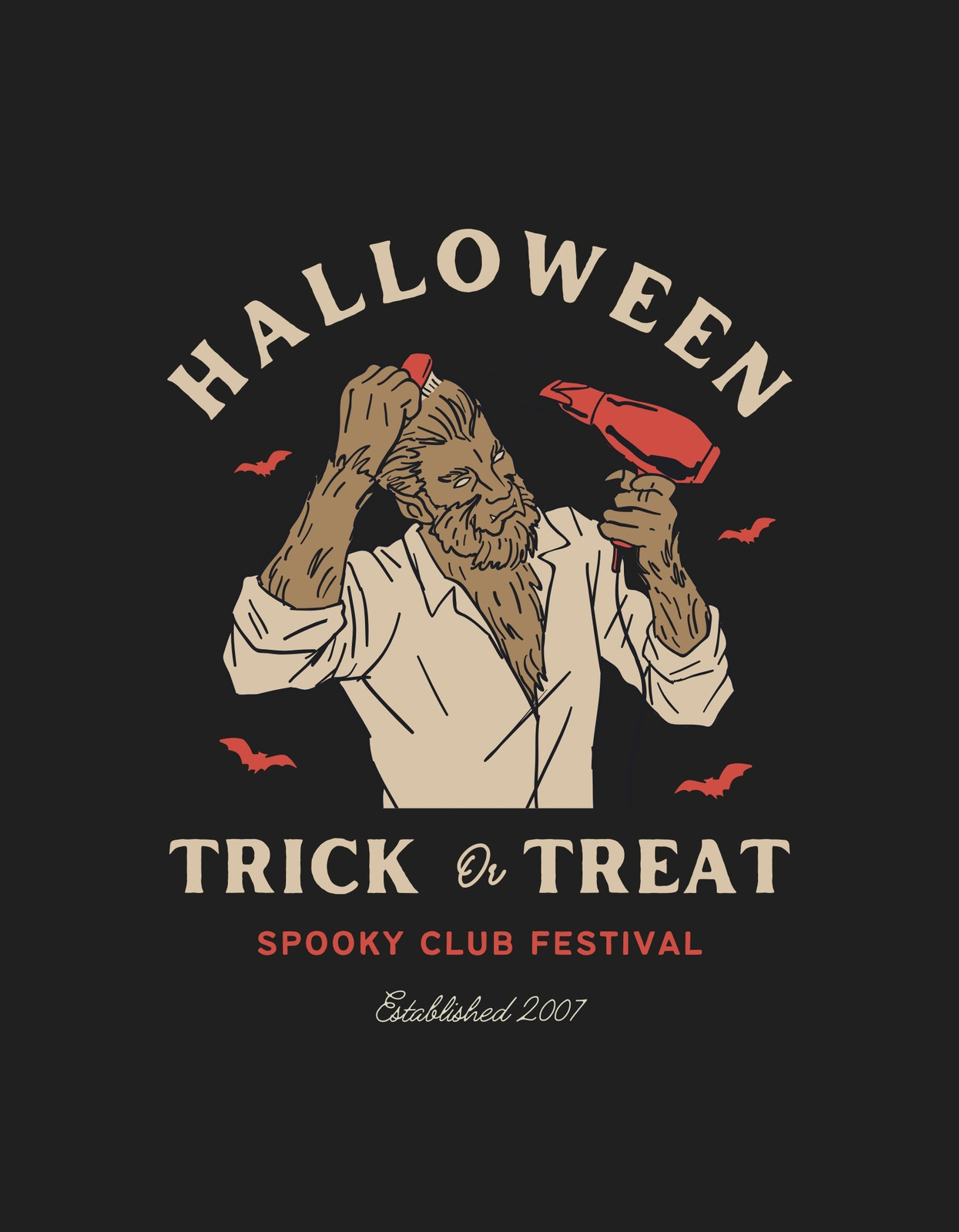 Free custom Canva printable t-shirt Halloween templates 