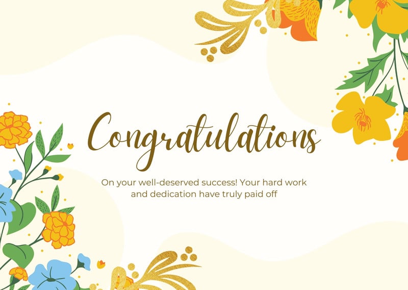 Free, printable custom congratulation card templates | Canva