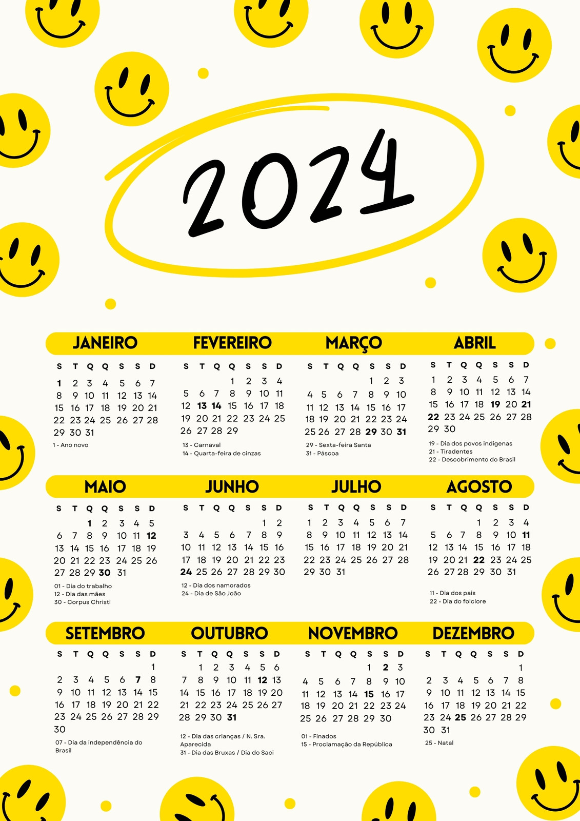 Black Clover - Square - Calendarios de pared 2024