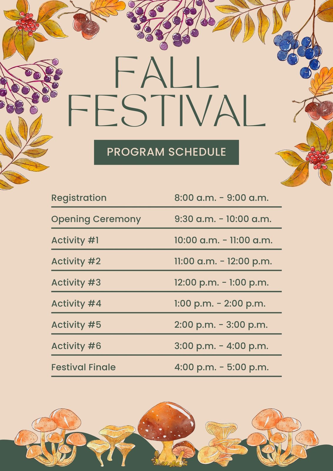 Festival Sampling Programs
