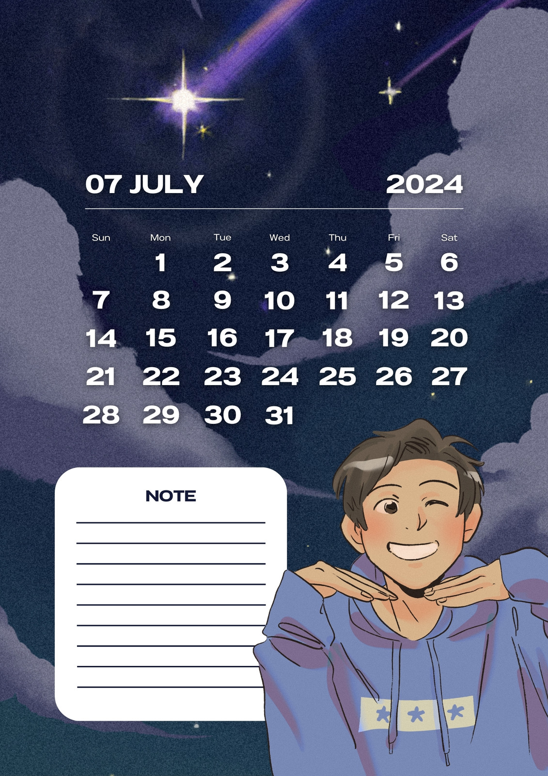 Anime Calender 2024 Anime Calender Printable Custom Manga 