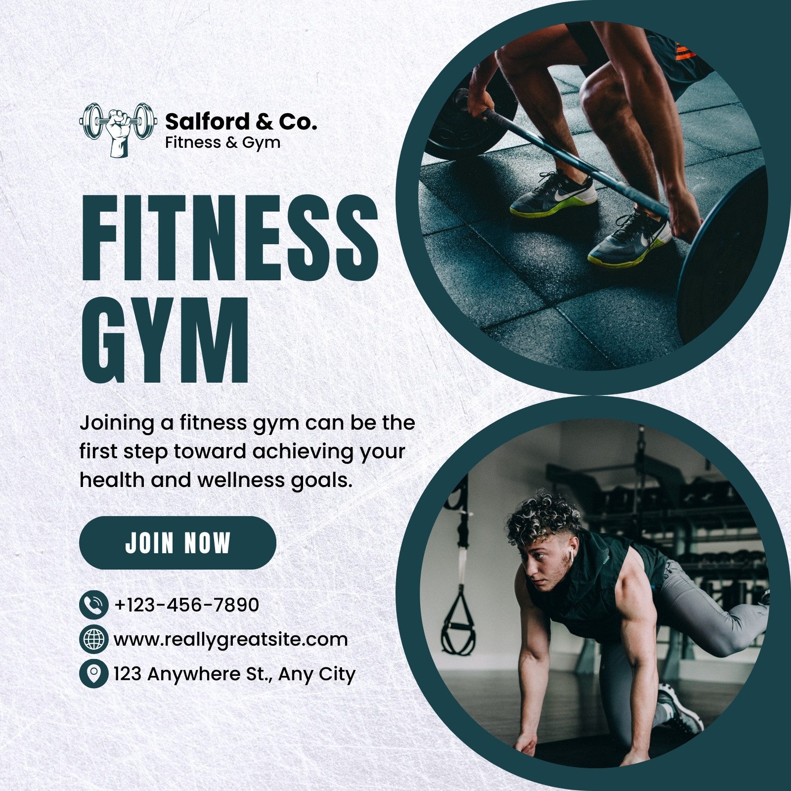 Free and customizable fitness templates