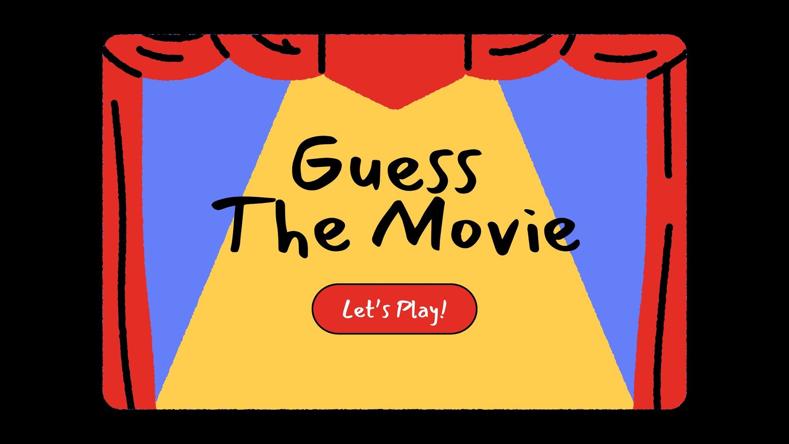 Red and Yellow Illustrated Movie Guessing Game Presentation