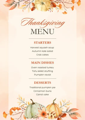 Free and customizable thanksgiving templates