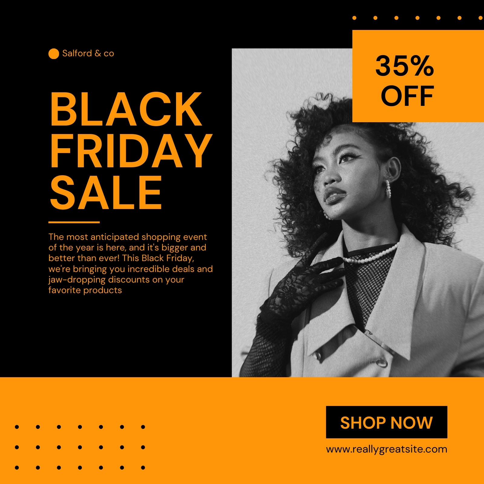 Free and customizable black friday templates