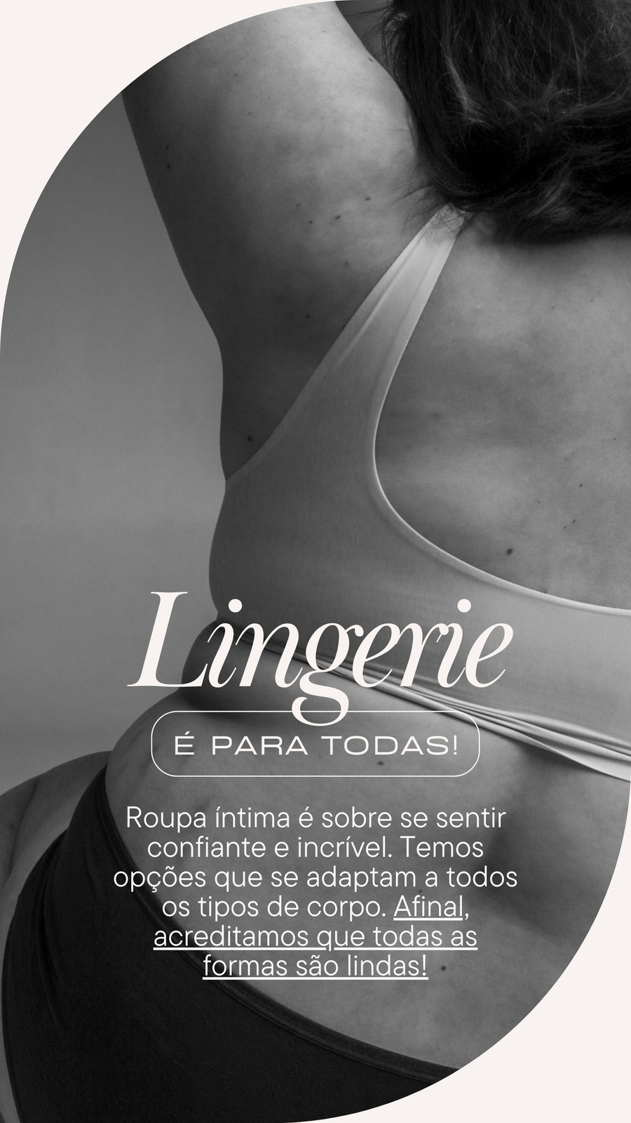 lingerie sale instagram story ad Modelo