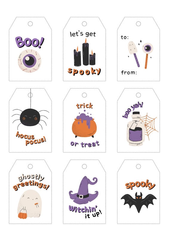 Customize 95+ Halloween Gift Tag Templates Online - Canva