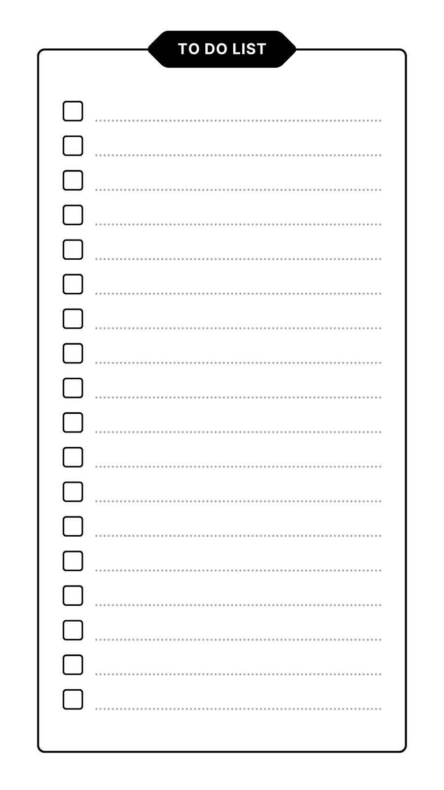 list=;; Free and customizable to do list templates