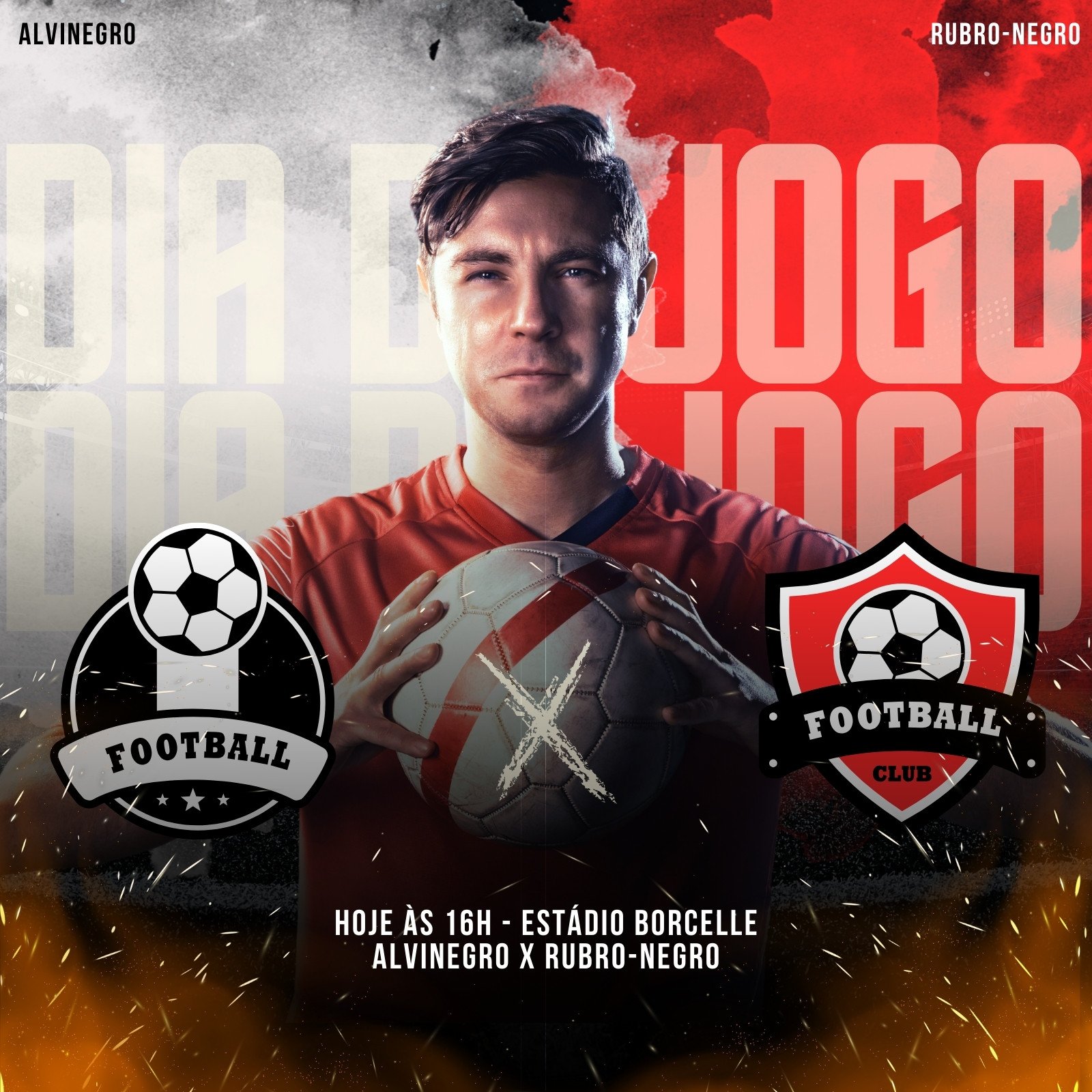 FLYER ESPORTIVO - Match day - Jogo de futebol  Sports design, Photo and  video, Instagram photo