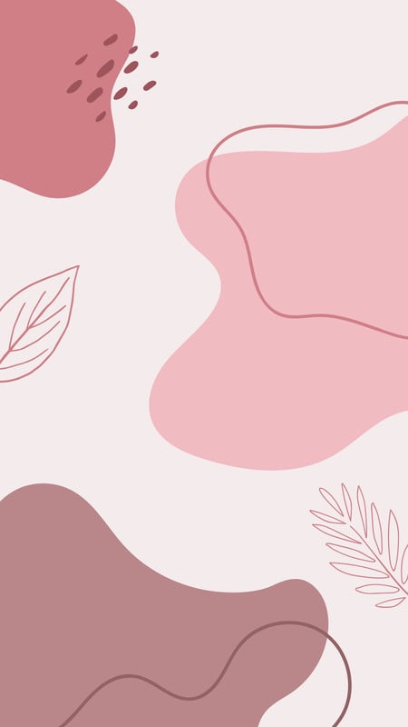 canva pink abstract leaf phone wallpaper XdUyNooZZR4