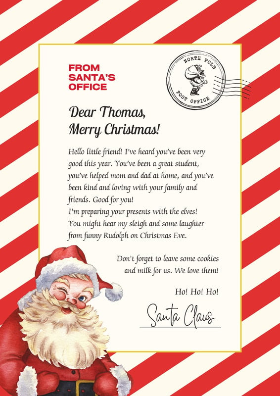 Free and customizable santa templates