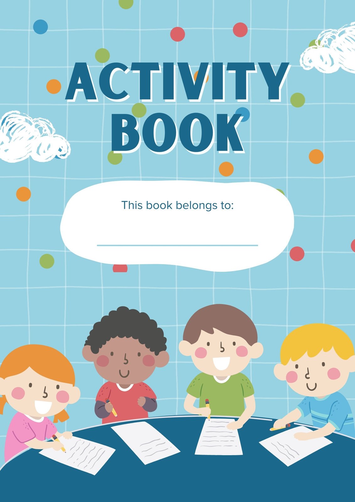 Kids Activity Book Cover A4 Document
