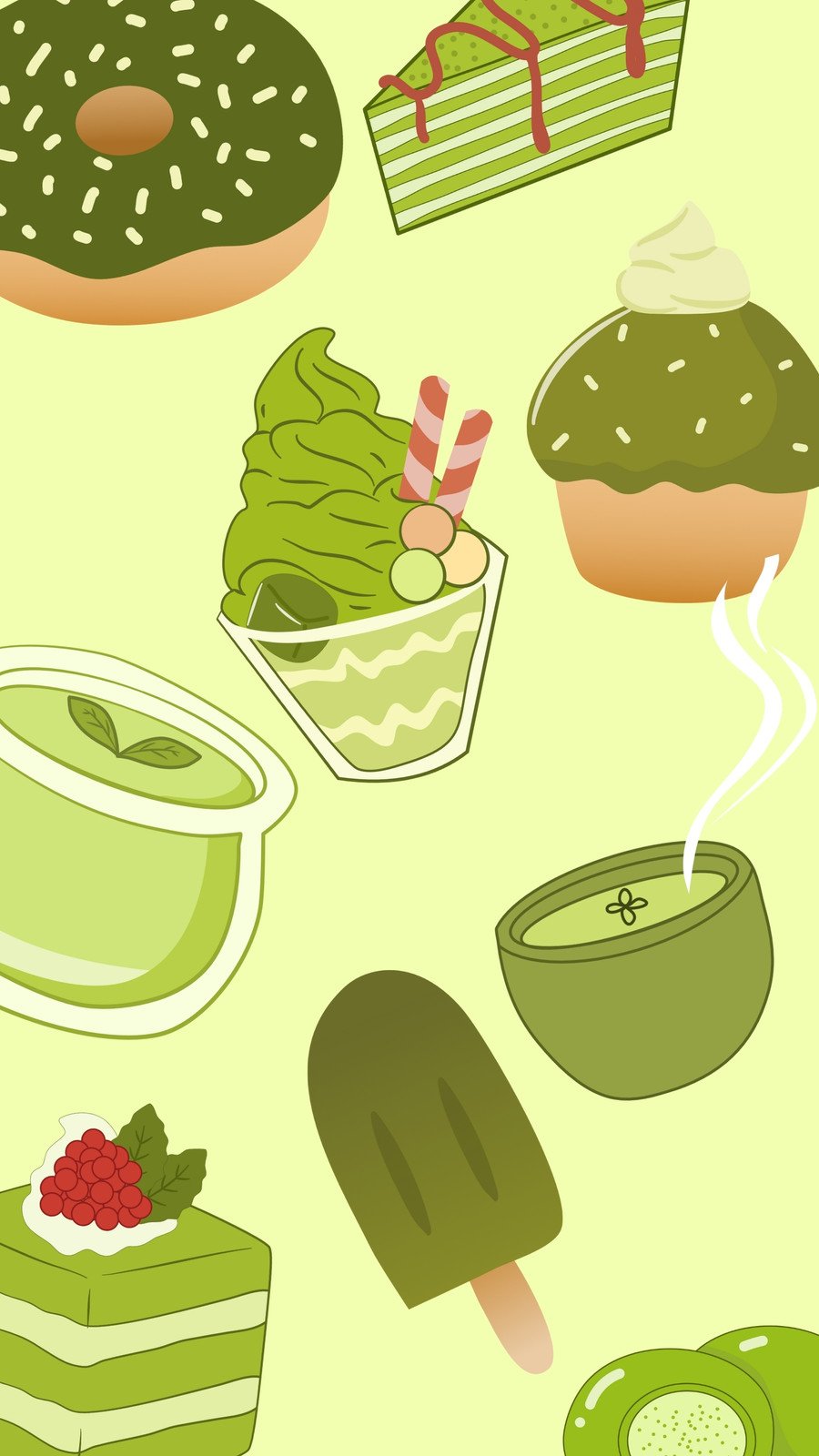 Matcha Cake Background Illustration, Wallpaper, Matcha, Green Tea  Background Image And Wallpaper for Free Download