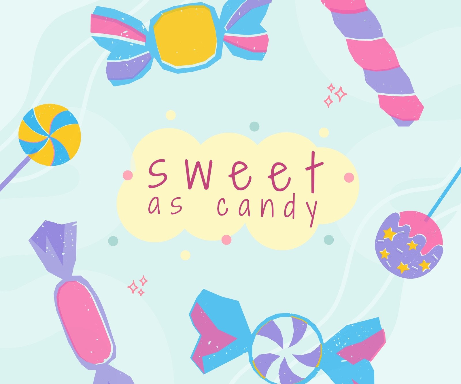 Cute pastel candy sweets collage, I want candy Poster for Sale by