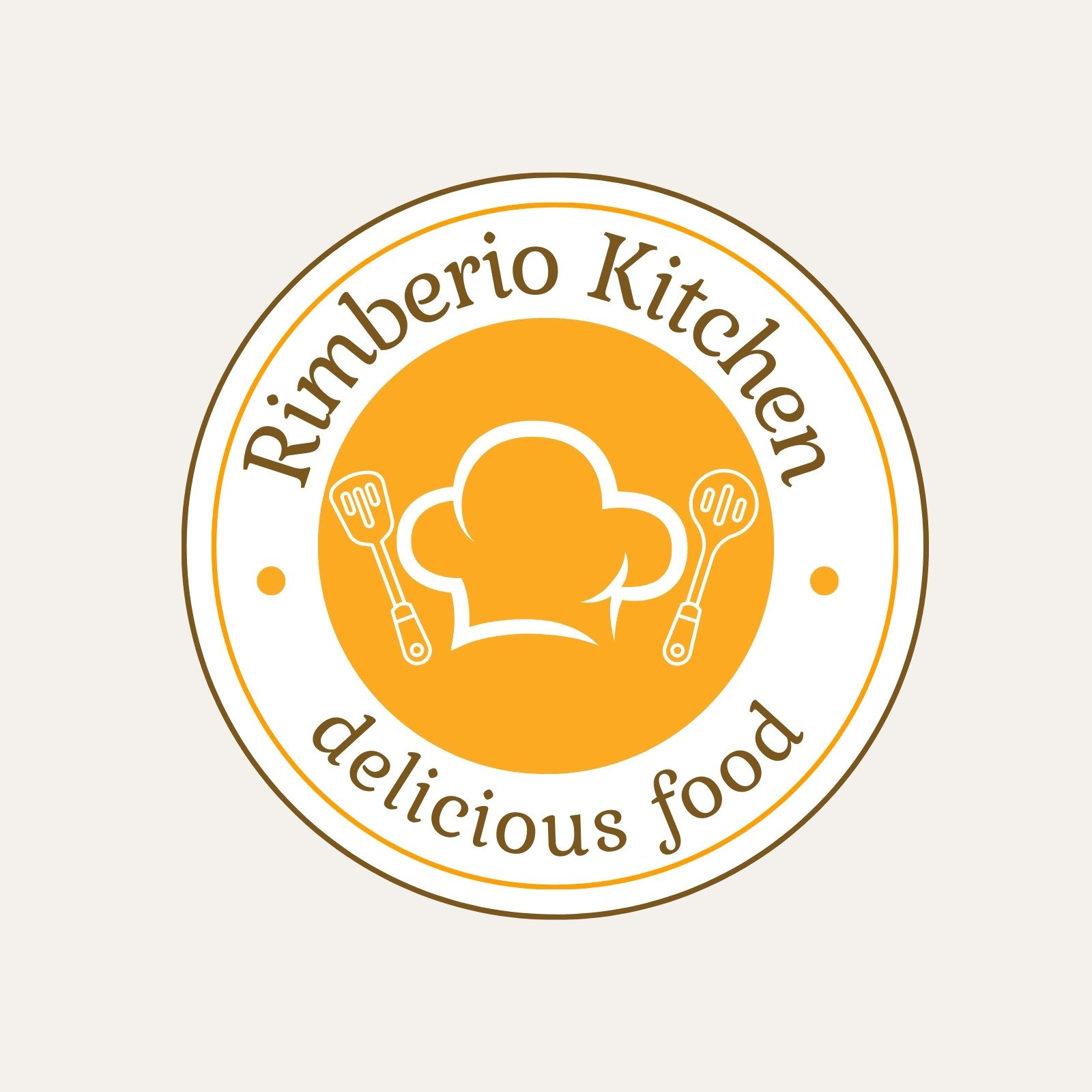 Yellow White Minimalist Kitchen Logo