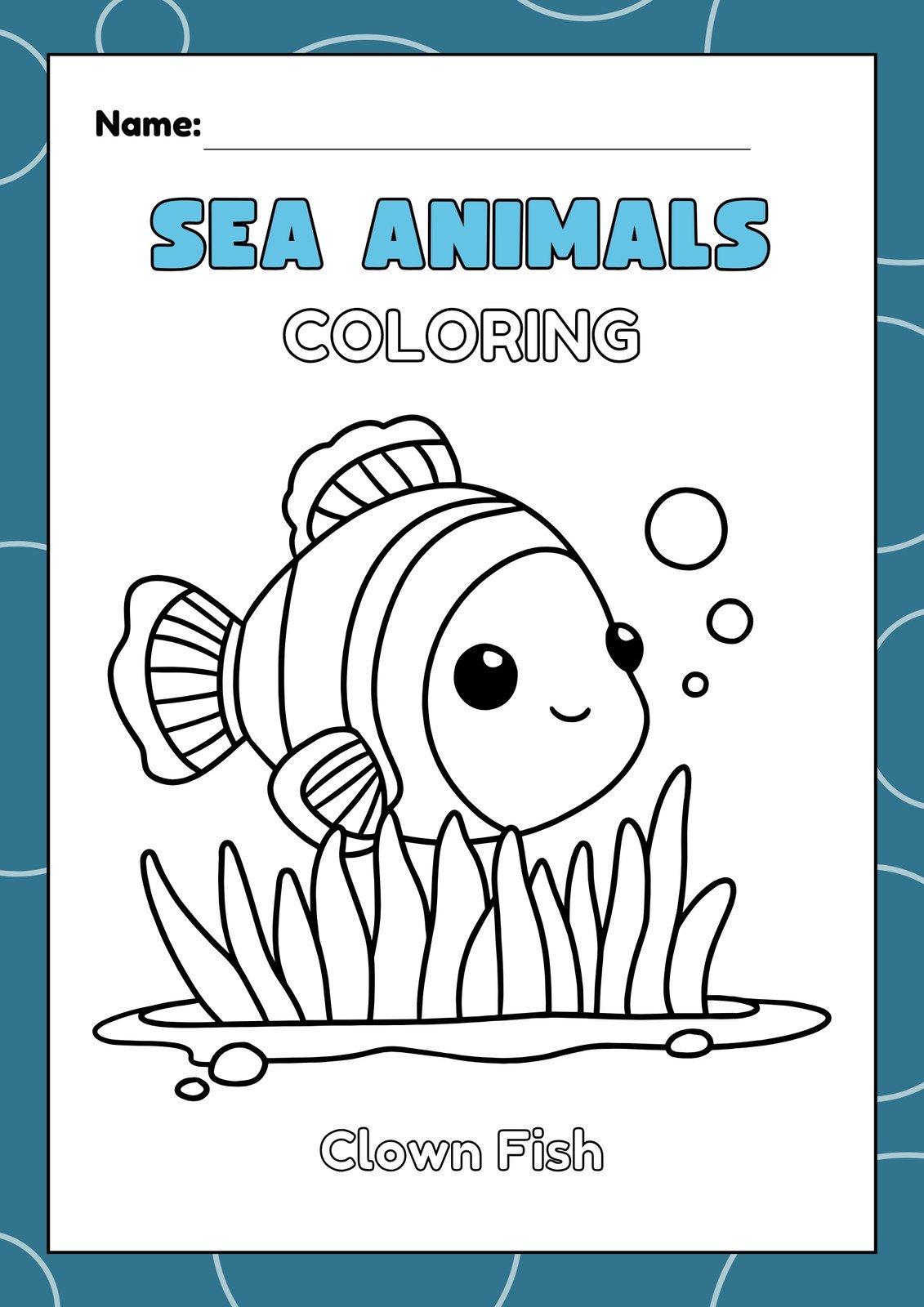 blue coloring pages