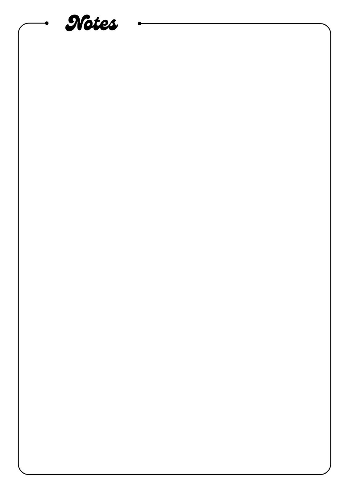 Black and White Blank Note Document