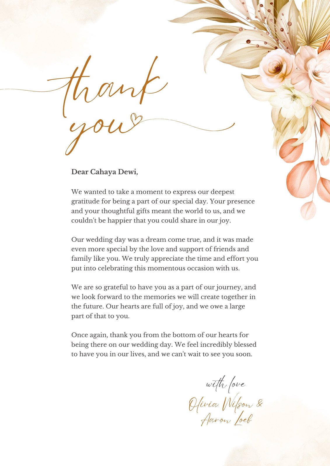 Thank you letter from recipient of Mary's tissue donation | AnnaLeah & Mary