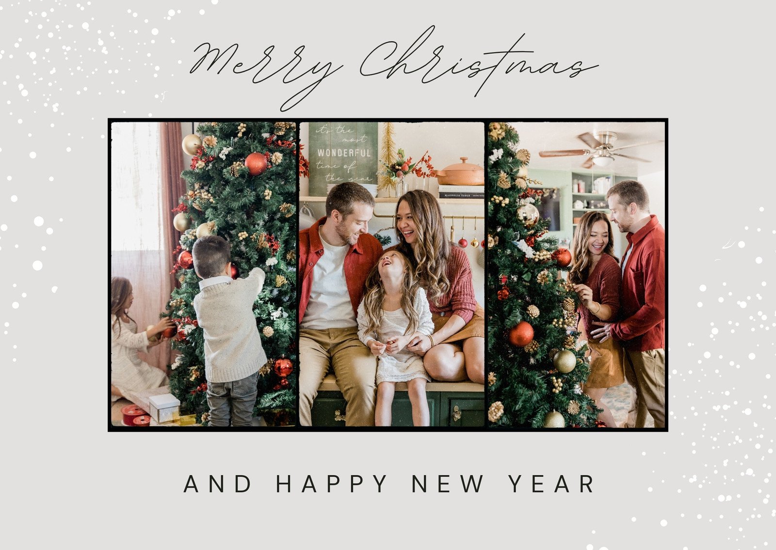 Free custom printable Christmas card templates