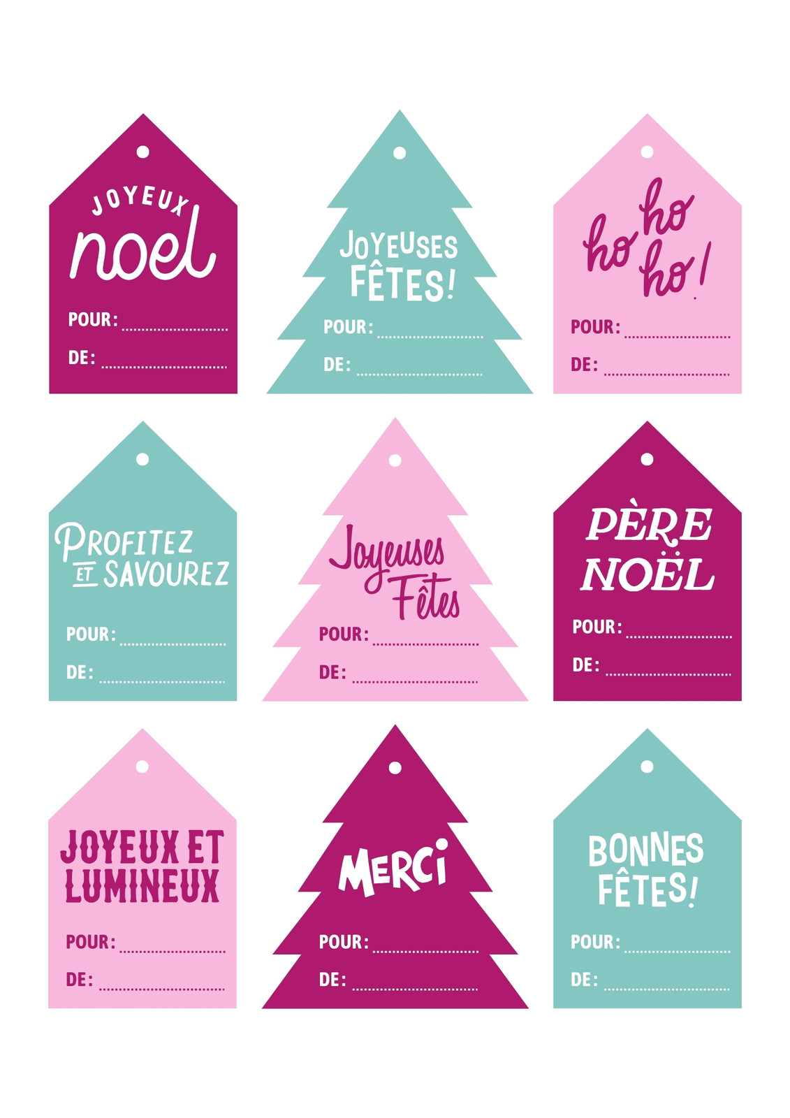 Sticker Noël 6 étiquettes pour cadeaux – Stickers STICKERS FÊTES