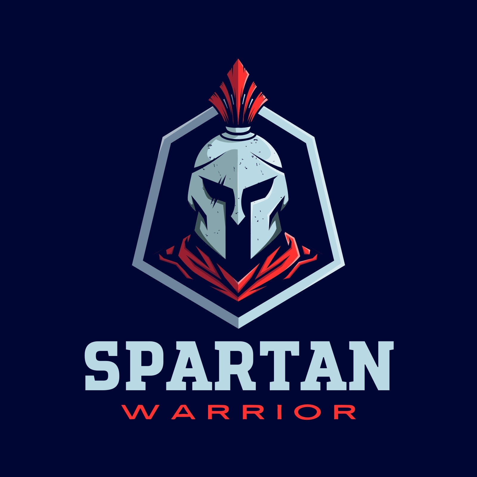 Abstract Vintage Spartan Warrior Mascot Logo