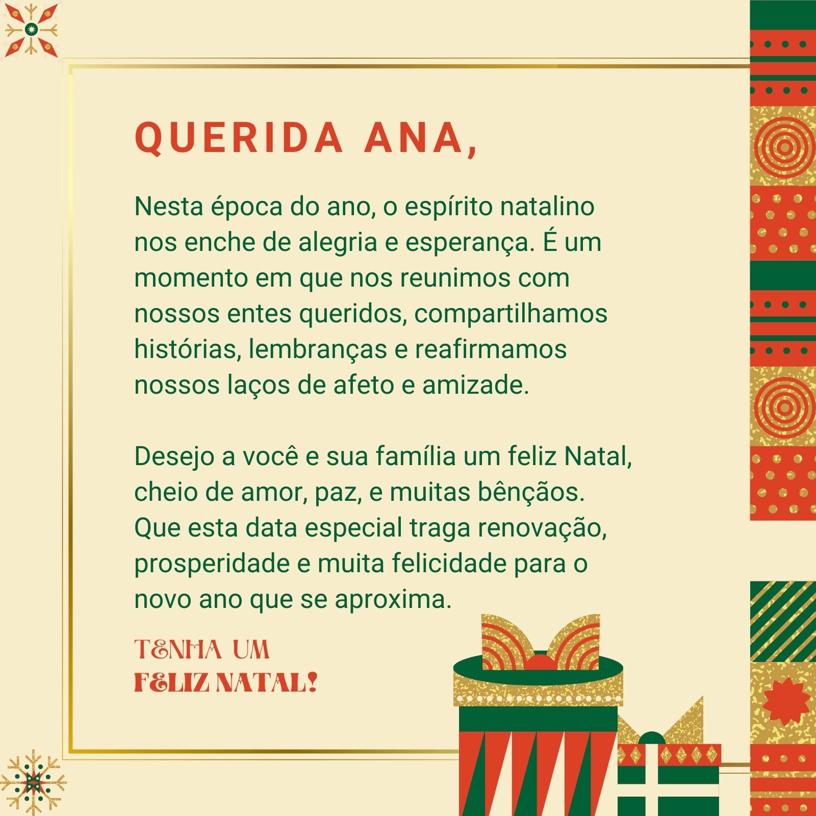 Querida Família Mensagem de Feliz Natal PNG Moldura - Imagem Legal