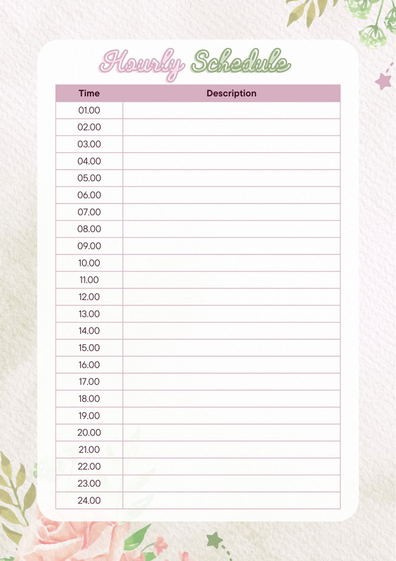 Neutral Floral Watercolor Schedule A5 Notes